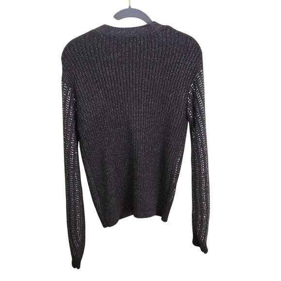 Inc International Concept NWT Shine Cardigan Sweater Gray Silver V Neck Size S - Picture 3 of 10